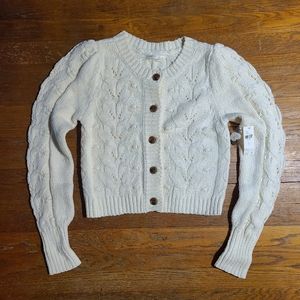 NWT Anthropologie Ivory Cardigan